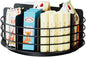 Snack Organizer - Versatile Snack Storage, Lazy Susan with Convenient Grab-and-Go Design, Metal Snack Holder for Home, Office, Breakroom, 10.85" L x 10.85" W x 5" H (Matte Black)