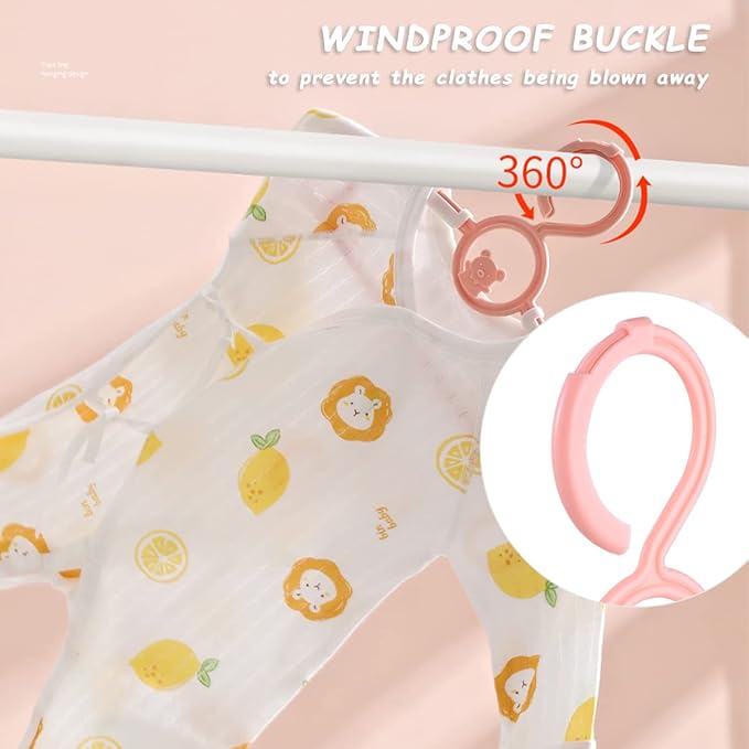 Baby Hangers for Nursery Closet 40 Pack Plastic Kids Clothes Hanger Space Saving Non Slip Extendable Toddler 11-14” Adjustable Hangers Heavy Duty Clothing Infant Hanger Bulk, Pink