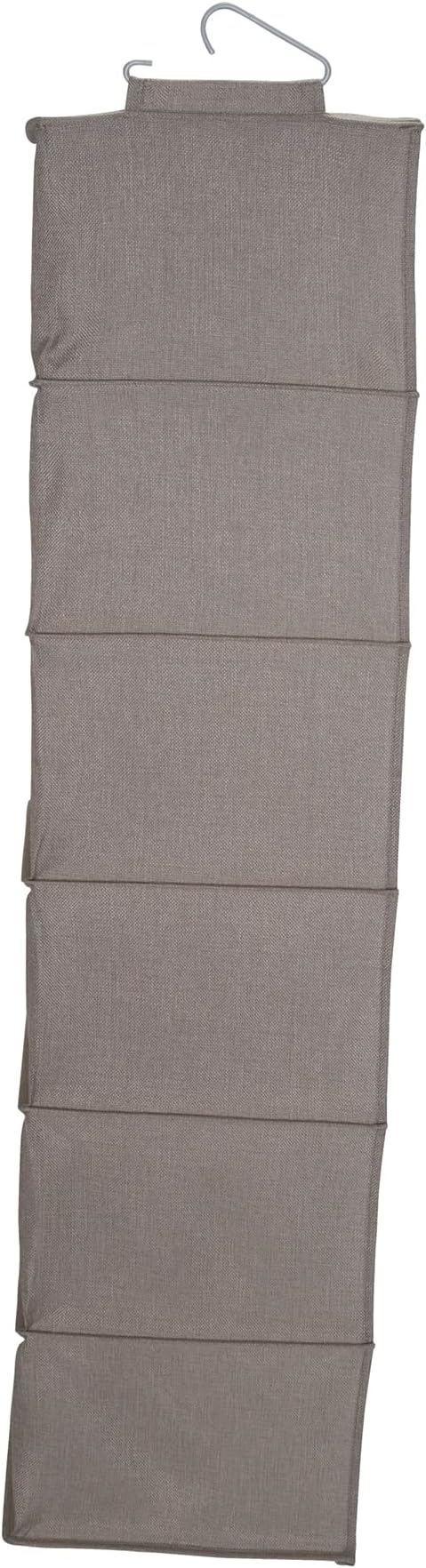 Household Essentials 6 Shelf Hanging Closet Organizer, Hanging Closet Shelf, Fabric Poly Linen and PEVA Shelving