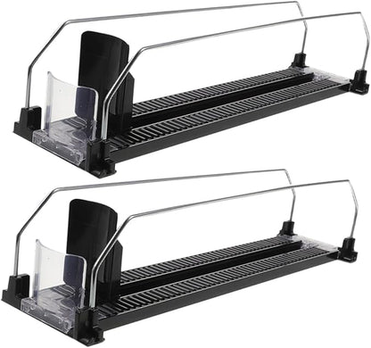 2pcs Plastic Steel Roller Beverage Propeller Drink Dispenser for Parties Soda Can Organizer Drink Pusher for Refrigerator