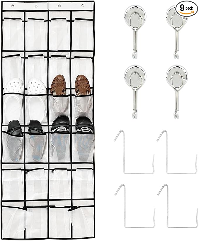 Cruise Essentials Over the Door Shoe Organizer Holder Magnetic Hooks for Cabin,Disney/Royal Caribbean/Carnival/Princess/NCL/Celebrity/MSC/Norwegian Items Must Have,Hanging Decoration Magnet