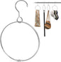 2 Pack Belt Organizer for Closet, Closet Hanger Organizer, Chrome Ring Hanger for Belts Ties Scarves and Accessory Storage