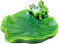 123Arts Frog Soap Dish Lotus Leaf Resin Soap Holder Soap Box Storage Tray