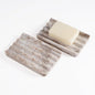 2 Pcs Soap Dish for Bathroom, Marble Bar Soap Holder for Kitchen Countertop, Soap Tray with Wavy Design, Soap Saver for Bath Tub, Sponges, Italian Natural Stone(Palissandro Classico)
