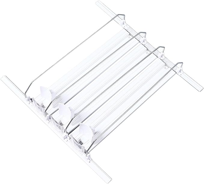 Self Pushing Soda Dispenser, Sturdy ABS Large Capacity Frigerator Drink Organizer Self Pushing for Kitchen (White)
