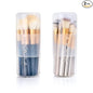 OCHEAL 2 Pack Transparent Plastic Makeup Brush Holders, Dual Use, Lightweight, Spacious