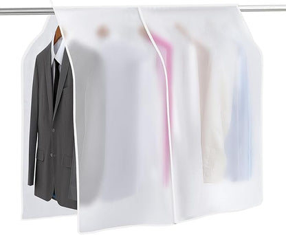 Clothing Rack Covers Hanging Clothes Dust Covers Garment Bag Organizer Storage Waterproof Hanger Protector Clear Clothes Shoulder Rack Cover Suit Coat Dress Closet Dustproof Cover, 35.43 x 43.31 in