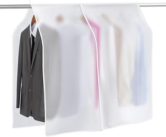Clothing Rack Covers Hanging Clothes Dust Covers Garment Bag Organizer Storage Waterproof Hanger Protector Clear Clothes Shoulder Rack Cover Suit Coat Dress Closet Dustproof Cover, 35.43 x 43.31 in