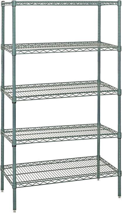 Quantum Storage Systems WR63-2436P Starter Kit Wire Shelves Green Epoxy 4 Shelves 63" H x 36" W x 24" D