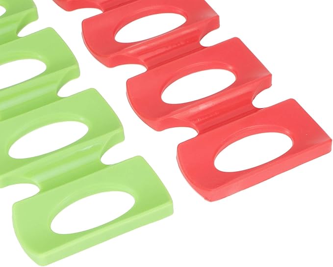 2 Pack Bottle Stacking Mat,Silicone Bottle Stacker Foldable Silicone Wine Stacker Set Fridge Wine Holder Beer Can Racker Bottle Holder for Cans and Wine Bottles,Red Green