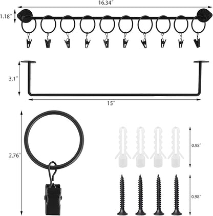 Viklluyr Hat Rack for Baseball Cap Hat Storage with 20 Hooks - Modern Metal Hat Organizer Wall Mounted Caps Hanger Set of 2 for Closet Door Bedroom Entryway Laundry