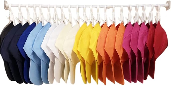 Hat Racks Organizer For Baseball Caps Hat Hangers For Closet With 12 Clips And 8 Hooks Hat Holder Hat Storage With Spring Telescopic Rod (11.8-18.9inch)