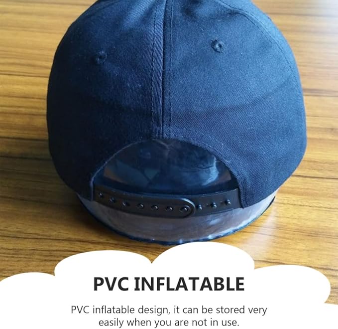 DOITOOL Inflatable Hat Shaper and Display Stand for Baseball Caps and Wigs Tabletop Pvc Hat Holder with Protective Inner Support to Prevent Deformation for Home and Store Use 6.69X6.49X5.51In