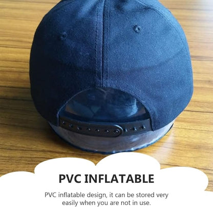 DOITOOL Inflatable Hat Shaper and Display Stand for Baseball Caps and Wigs Tabletop Pvc Hat Holder with Protective Inner Support to Prevent Deformation for Home and Store Use 6.69X6.49X5.51In