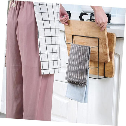 2pcs Door Towel Rack Cabinet Door Organizer Storage Rack Modern Design Easy to Install