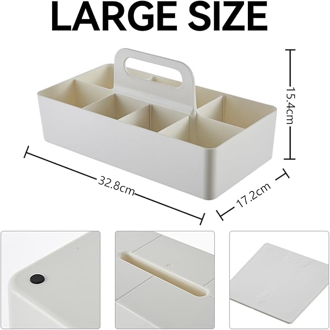 dinrgo Bath caddy for baby,Bathroom Makeup organizer Countertop with Handle,Skincare Caddy for Vanity,Storage Box,bathtub storage,Bathroom Trays,Shower Caddies,Baby Bath Toy Organizer,Desktop storage