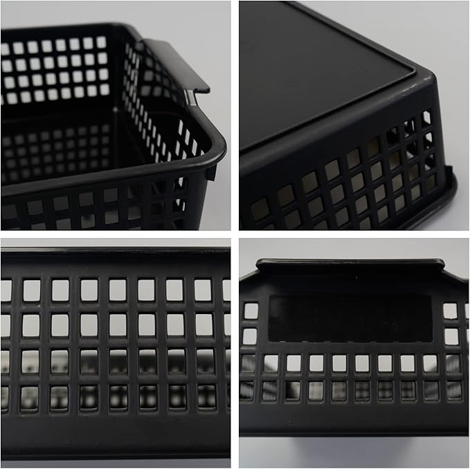A4 Plastic Storage Basket Tray, Classroom Paper Baskets, 6 Packs