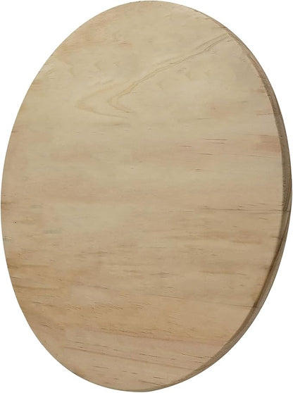 Make Market Pinewood Lazy Susan – Unfinished 12" Round Turntable with Smooth Rotating Base for DIY Decor & Entertaining, 8 Pack