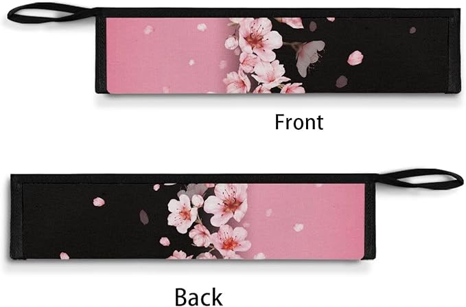 COEQINE Cherry Blossom Floral Utensil Case Reusable Portable Flatware Organzier Bag Tableware Carrying Case Chopsticks Knife Fork Spoon Straw Storage Case Zipper Bag for Cutlery Kit