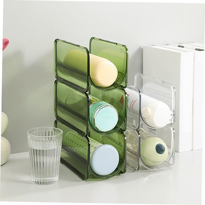 PRETYZOOM 2pcs Multi-Layer Cup Holder Bottle Organizer for Cabinet Water Bottle Organizer Rack Stackable Wine Holder