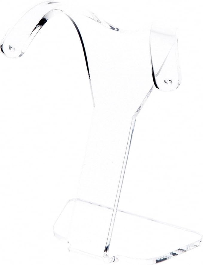 Plymor Clear Acrylic Divided Pair Hanging Earring Display Stand, 3.125" W x 1.75" D x 4" H