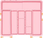 Spaclear Large Utensil Drawer Organizer Expandable Silverware Organizer for Kitchen Drawer Adjustable Cooking Utensil Holder Cutlery Flatware Tray Spatula Tools Gadgets Storage Dividers Plastic Pink