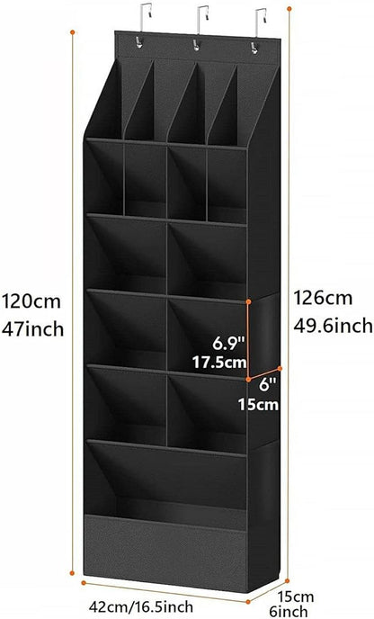 Over The Door Shoe Organizer, 11-Pocket Large Capacity Oxford Shoe Rack, 47.24 Inches Space-Saving Home Storage For Sneakers, Women's High Heels, And Accessories