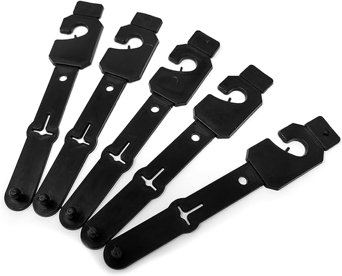 Black Belt Hangers for Retail - Economic Plastic Belt Hooks, 1000 Pack