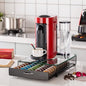 FlagShip for Nespresso Pod Holder Coffee Pod Storage for Vertuo Pod with Crystal Tempered Glass Top(50 Pods Capacity)