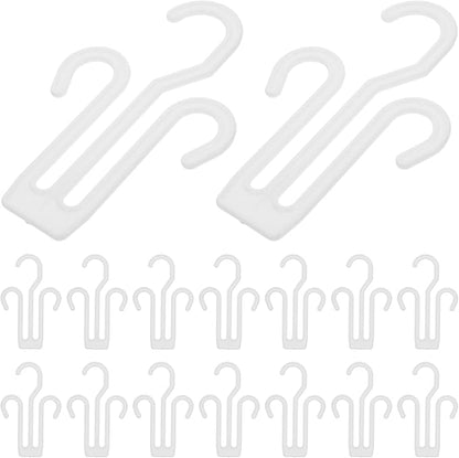 CALLARON 20pcs Hanging Shoe Organizer Hooks for Sandal and Slipper Display, Thickened White Plastic Shoe Drying Hangers for Home and Retail Store Storage
