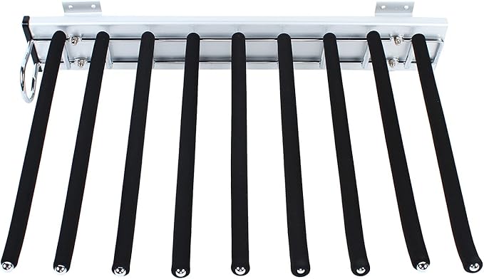 Heavy Duty Pull Out Sliding Trousers Pants Hanger 9 Scarf Tie Rack Closet Wardrobe Extendable Trousers Rack Jeans Rack Organizer