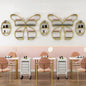 Butterfly Wall-Mounted Nail Polish Rack Set of 5-11LBs/Rack Capacity, Adjustable Cosmetic Display for Salon & Home Spa (Gold)