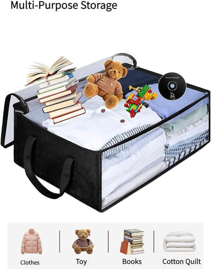 Transparent Non-Woven Hat Storage Foldable Bag – Large Capacity Cap Organizer with Handle for Baseball Hats, Beanies & Cowboy Hats (Grey,16.1 x 5.5 x 19.7 Inch)