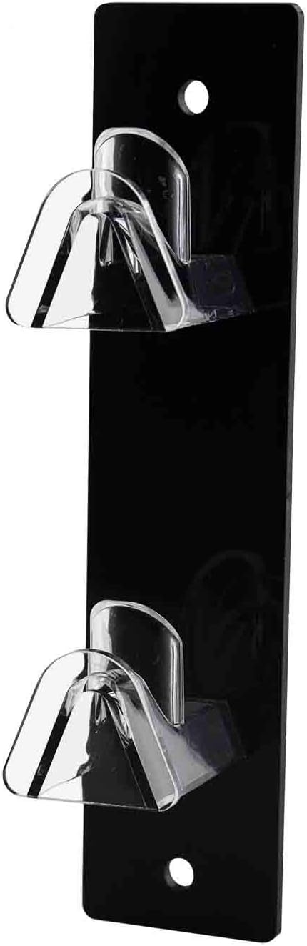 Marketing Holders 6 Pack Sunglass Holder Black Back Clear Nose 2 Tier Wall Mount Sunglasses Rack with Hanging Hardware and 2 Pre Drilled Holes Bifocals Spectacles Glasses Display