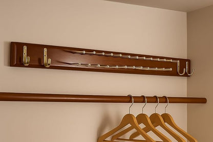 Proman Products HG16176 Tie and Belt Wood Hanger