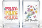 Just breathe 2 Pack Acrylic Cosmetic Pencil Pen Holder Cup, Hope Inspirational Makeup Brush Organizer Holder, Women Faith Gifts, Christian Encouragement Gifts for Women Mom Daughter Teacher
