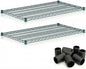 2 Pack Green Additional Wire Shelf for 24"x48" NSF Shelving Units, Replacement Shelves for Wire Rack