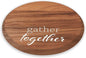 CounterArt Gather Together Round Natural Wood Lazy Susan Turntable 14" Diameter Condiment Caddy, Cheese Server, Cake Plate, Spice Organization