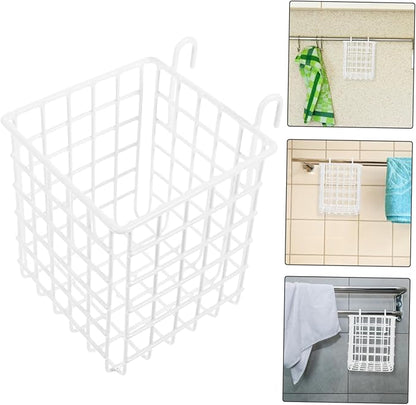 Mobestech 4pcs Hanging Basket Sturdy Iron Storage Rack for Kitchen Organizing Over Door Cabinet Basket for Utensils and Toiletries Design