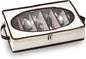 Hiceeden Silverware Organizer with Zipper Lid, 16.5"×10.6"×3.5" Flatware Storage Box with Adjustable Dividers and Handles, Portable Cutlery Holder Utensil Case for Spoon, Fork, Knife, 6 Compartment