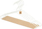 Premium Matt Metal White Suit Clothes Hanger 20 Pack Smooth Beech Wood Pants Bar,Durable Wood Top Suit Hangers Coat Hanger Dress Hanger Shirt Hanger