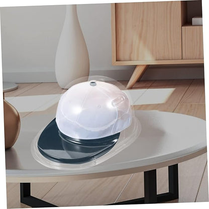 Alipis 2 Pcs Portable Baseball Cap Storage Box, Plastic Hat Shaper Travel Case, 12.59X9.25X9.84 Inch, Transparent Cap Holder for Display and Protection