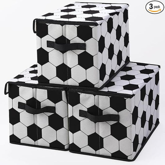 Stackable Clothes Storage Bins with Lids,Closet Organizers Fabric Cat Printing Box for Home and Office,Blanket Clothes Organizers,Under Bed Storage Containers 3 Pack.
