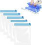 5 Pack Travel Roll up Compression Bag 16 x 24 Inch, Hand-Rolled Packing Vacuum Seal Bags for Travel, Room Saver Vacuum Storage Zipper Bags, Vacuum Sealer Bags Clothes for Luggage Clothing