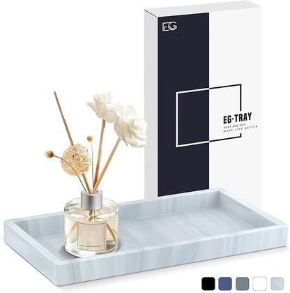 Bathroom Vanity Tray,Thick Original Silicone Soap Dispenser Tray,EGWON Shatterproof Toilet Tank Tray Vanity Tray for Dresser Tops,Bathroom for Perfume,Soap Bottle