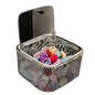 Chic Transparent Hair Accessory Organizer,Portable Flip-Top Hair Tie Organizer,Vanity Container (Gray,M)