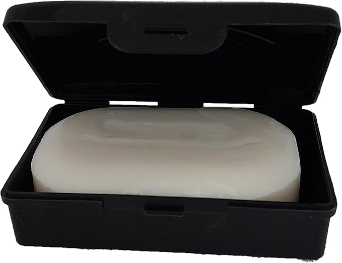 American Comb: Soap Box -Black - 1 Ct - Made in The USA - Soapbox with Hinged Lid and Secure Latch