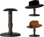 CHADWICK Vintage Style Hat Rack Stand, Rustic Brown Hat Display Stand Wood, Hat Rack Tabletop Cap Organizer and Display Rack, Wig Holder Cowboy Hat Rack Hat Organizer for Closet, Home Decor