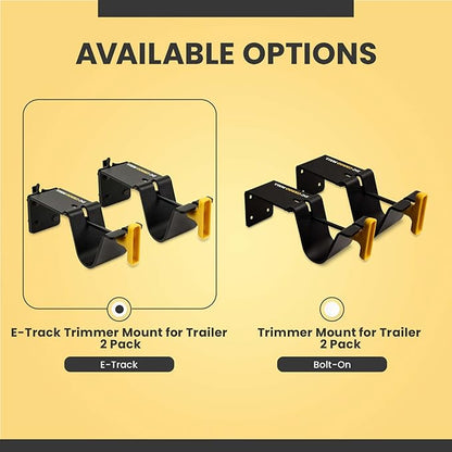 DC Cargo Mall E Track Tool Holder with Locking Handle – (2 Pack) Heavy Duty Weed Eater, Trimmer & Shovel Rack for Enclosed Trailers