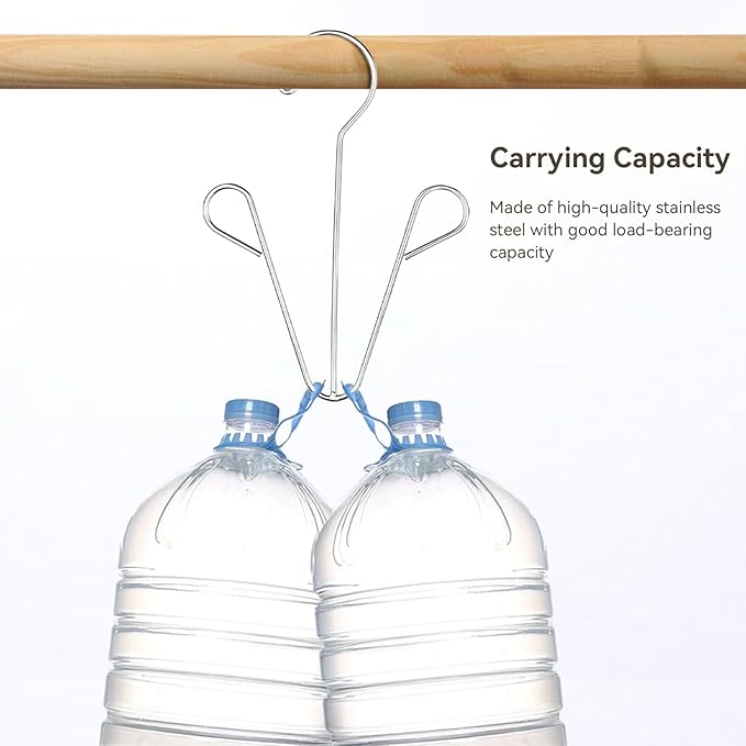 HERCHR 5 Pack Shoes Hangers Hanging Drying Rack, Hanging Shoe Organizers Shoe Hooks for Closet Organizer Storage(Silver)